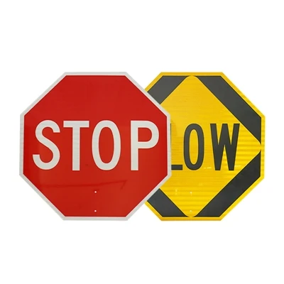 Светлоотразителен алуминиев знак Stop Slow EGP от инженерно ниво
